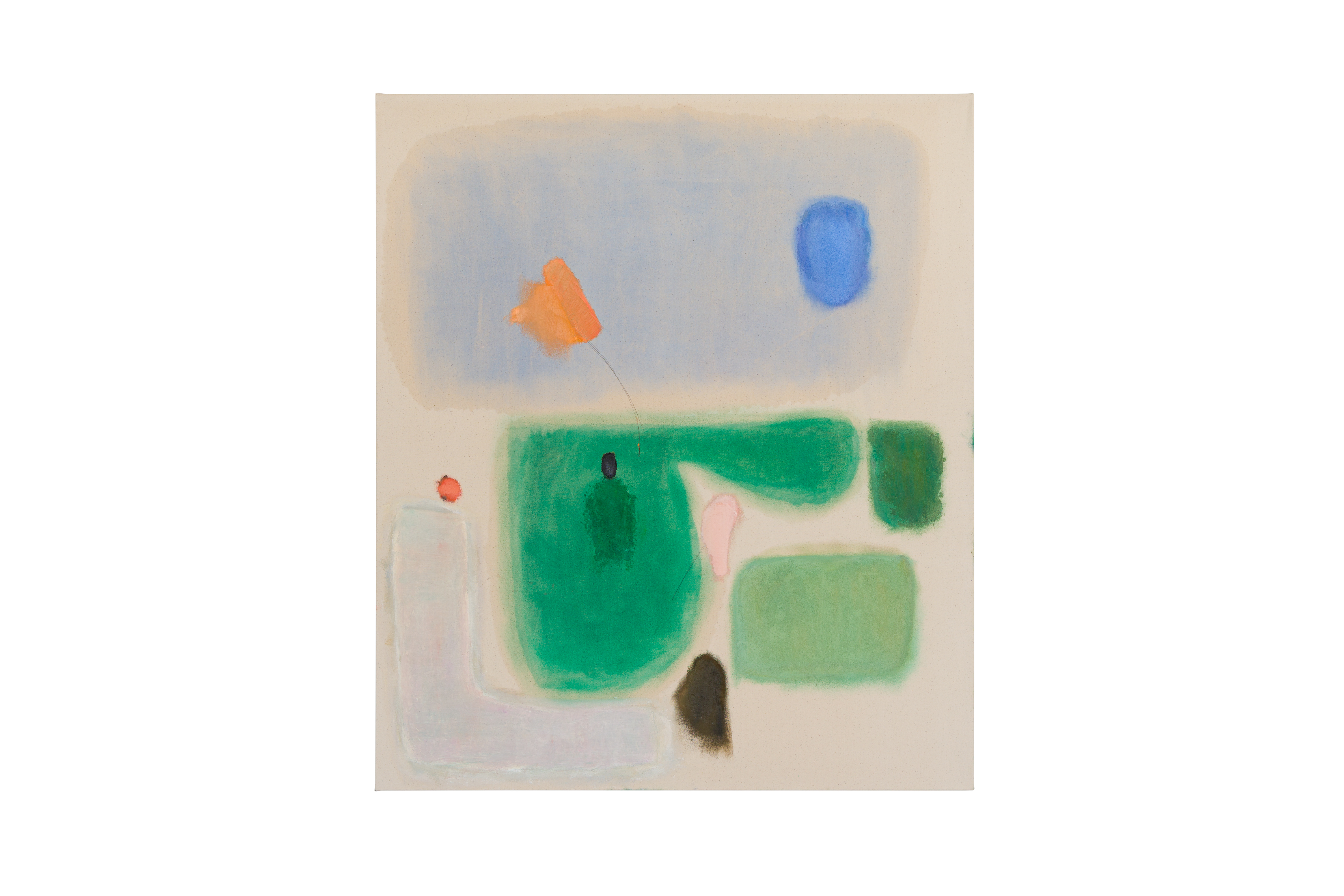 Tulip and grass, 2026, 140 cm x 120 cm, oil sand and beeswax on canvas
